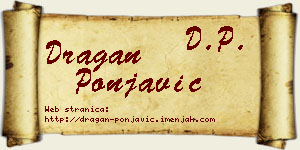 Dragan Ponjavić vizit kartica